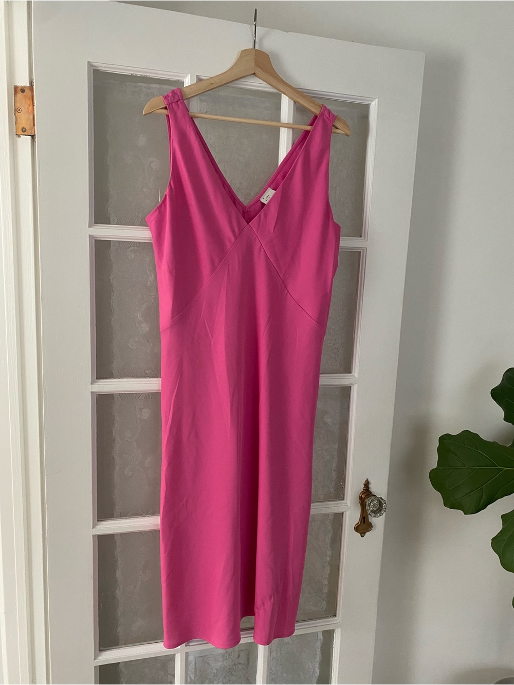 a new day Bright Pink V‑Neck Midi Dress